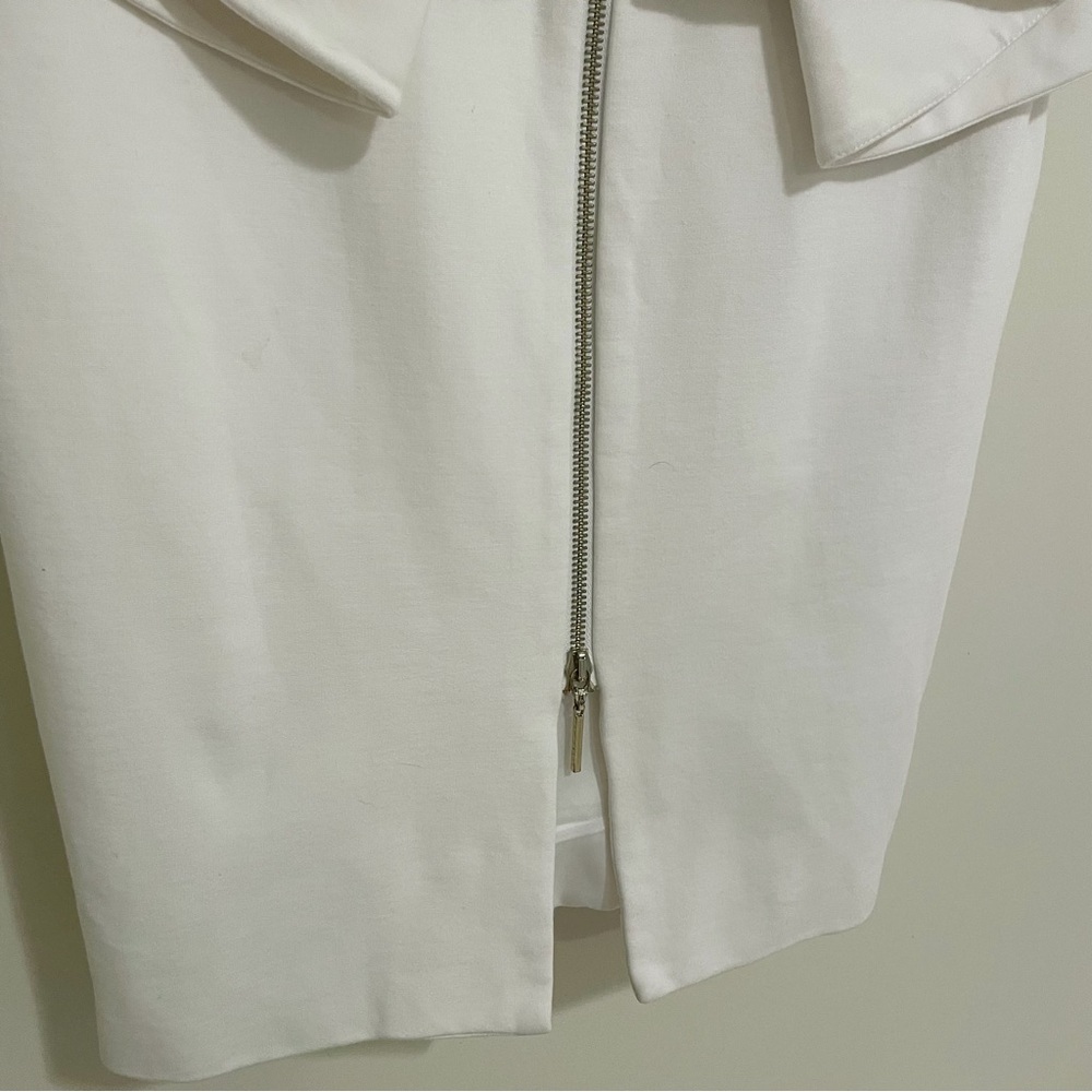 Ted Baker Janthum White Double-Zip Peplum Sheath Dress Size 2 - Picture 7 of 12